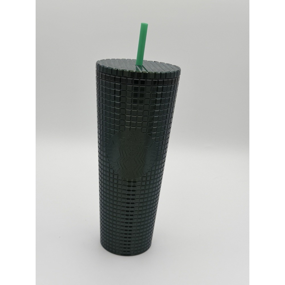 Starbucks Tumbler Dark Green Grid Venti 24 oz